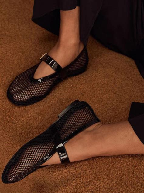 prada mesh ballet flats